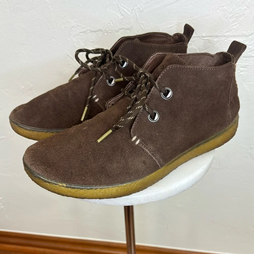 BLUPRINT‎ Men's Indio Desert Suede Chukka Boot Shoe Brown Leather Lace Up Sz 10